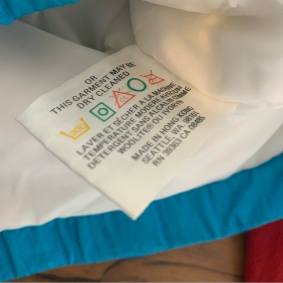 Vintage Roffe 80s or 90s Colorful Ski Snow Jacket Red Purple Blue Juniors 16 - Picture 13 of 15